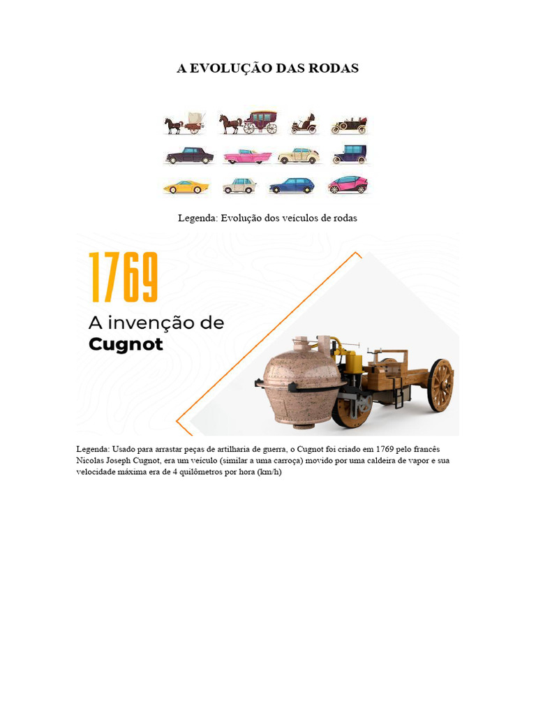 Evolução dos Veículos com Rodas | PDF