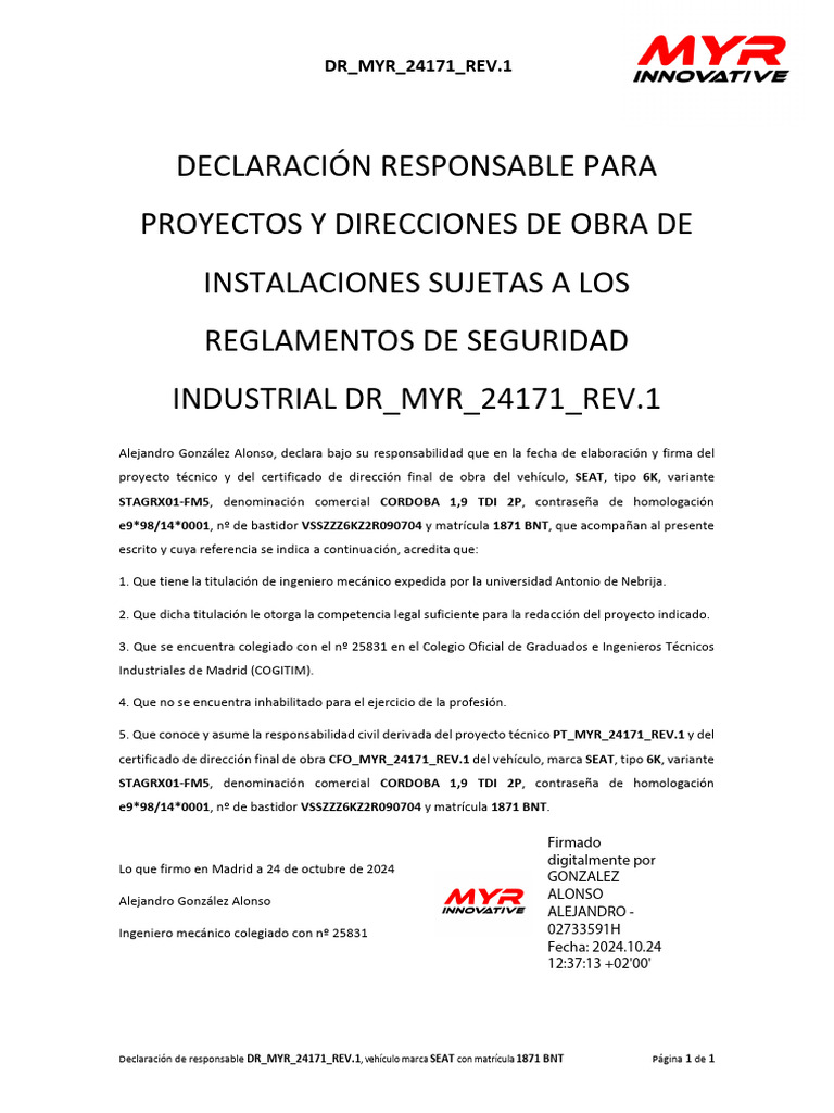 DR Myr 24171 Rev.1 | PDF