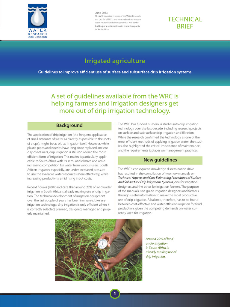 Drip Irrigation Guidelines for Farmers | PDF | Irrigation ...