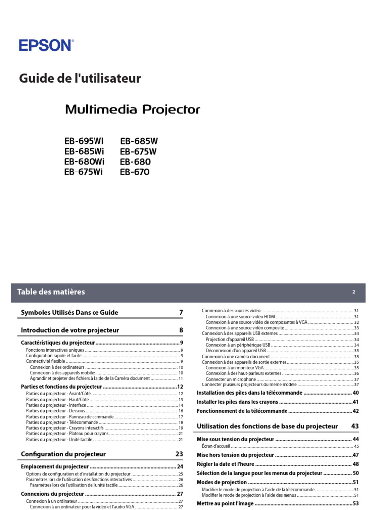 Guide d'utilisation du projecteur interactif | PDF | USB | jeu de Google