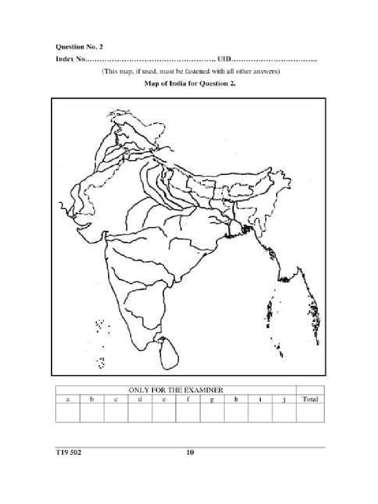 Class 10 Geography Map Template | PDF