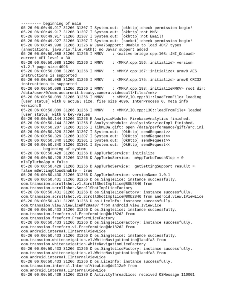 Log Analysis for Video Call App | PDF | Java (Programming Language ...