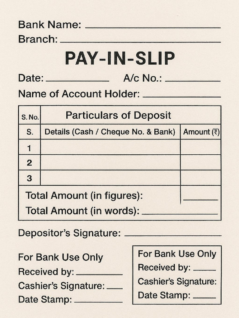 Payin Slip Full | PDF