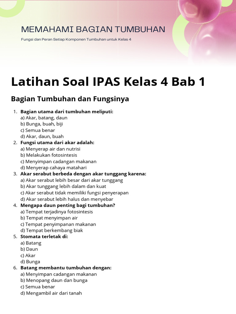 Fungsi Lentisel pada Batang Tumbuhan | PDF