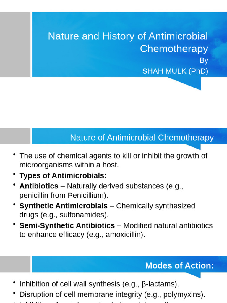Antimicrobial Chemotherapy Overview | PDF | Bacteriophage ...