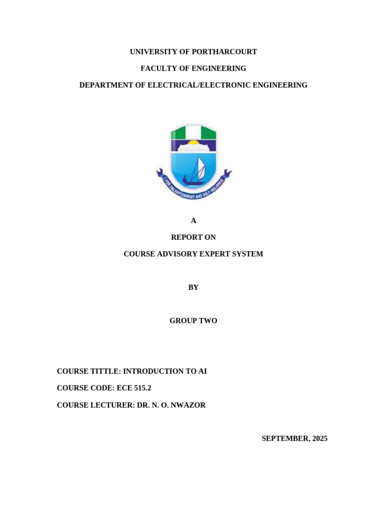 Course Advisory Expert System Report | PDF | Cognition | Computing