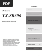 Download Onkyo TX-SR606 AV Receiver Instruction Manual by Tom SN9253786 doc pdf