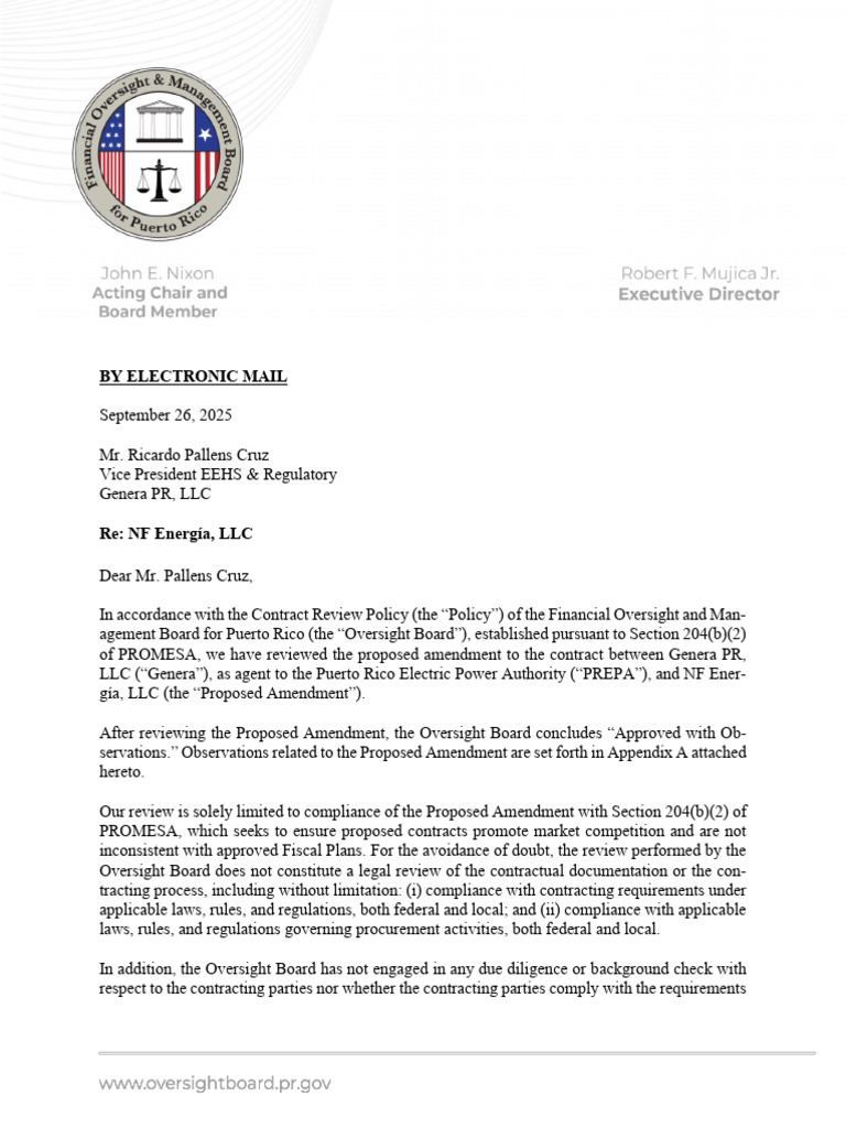 6682 GeneraPR, LLCandNFEnergia, LLC (Exigency AmendmentJ ...