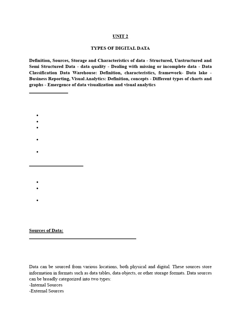 Types and Sources of Digital Data | PDF | Computer Data Storage | Hard ...