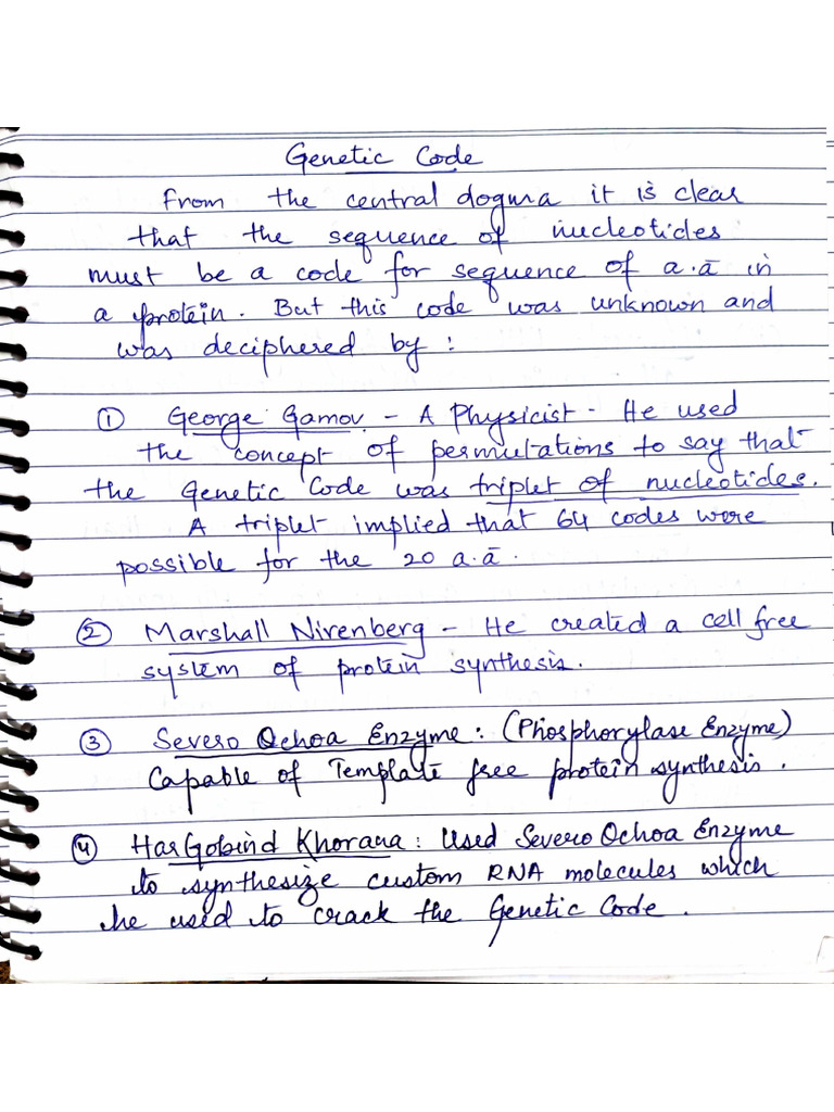 Notes Genetics P1 | PDF