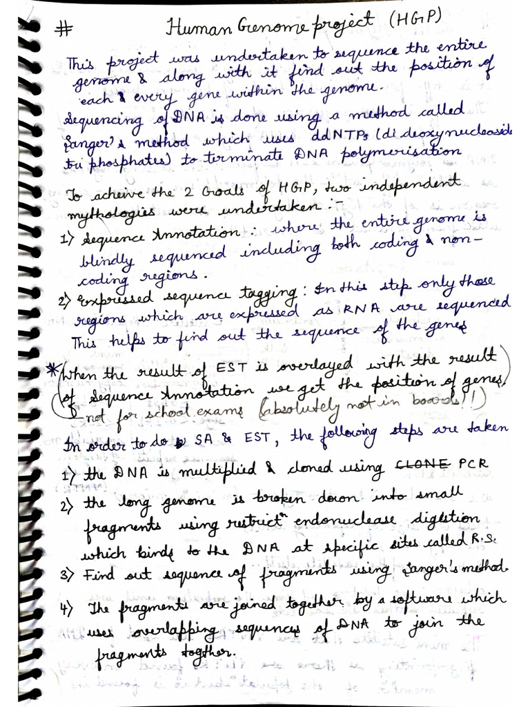 HGP Notes 1 | PDF