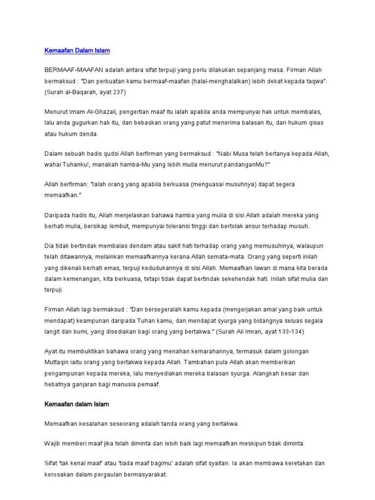 Kemaafan Dalam Pdf