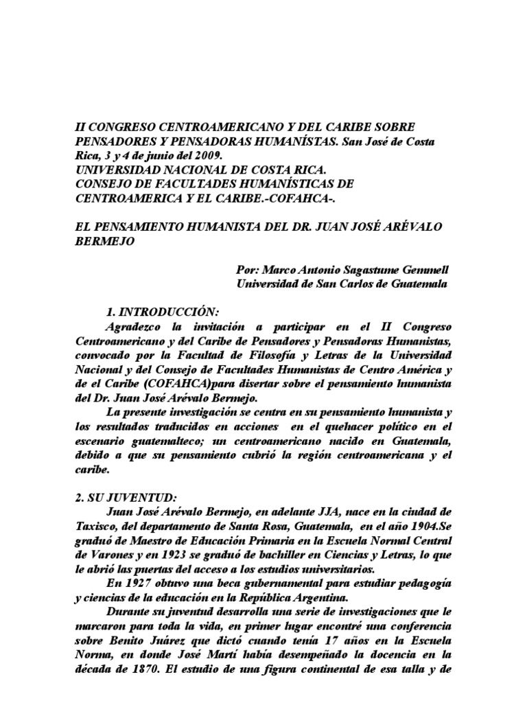 Logros de Juan José Arévalo | PDF | Guatemala | Democracia