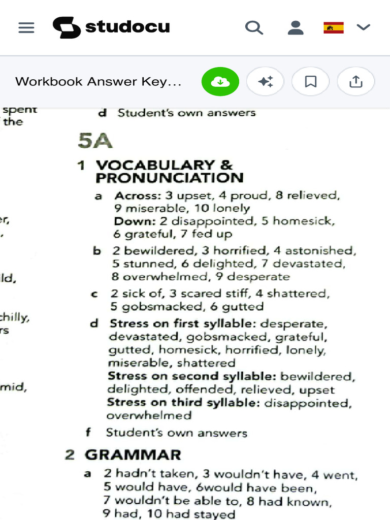 Workbook Answer Key-English File B2.2 Fourth Edition - Inglés B2.2 ...