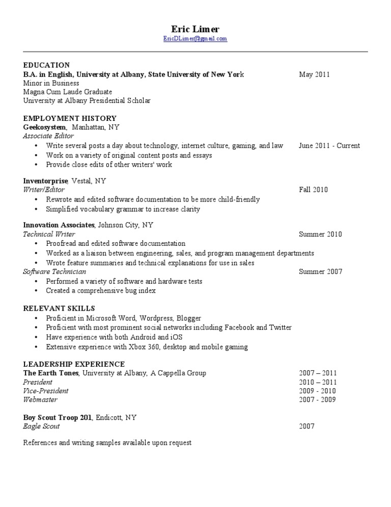 Eric Limer: Associate Editor | PDF