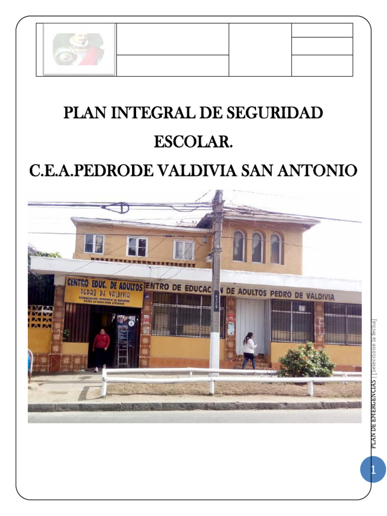 Plan de Seguridad Escolar 2025 | PDF | Laboratorios | Emergencia