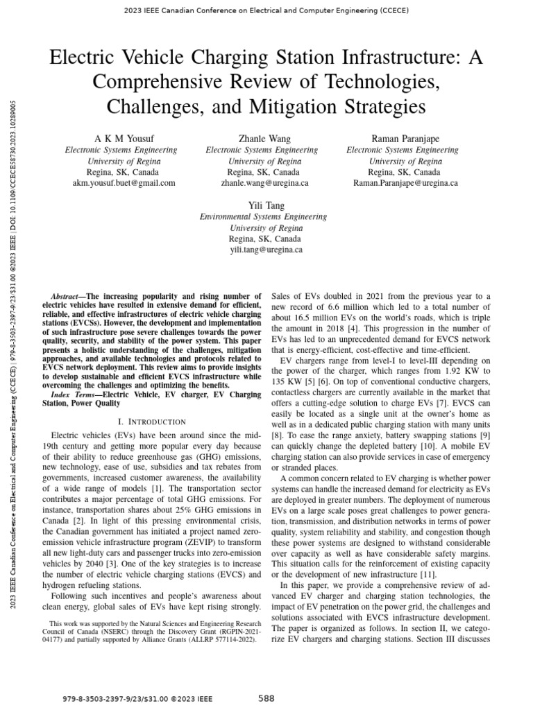 EV Charging Station Infrastructure Review | PDF | Electric Vehicle ...