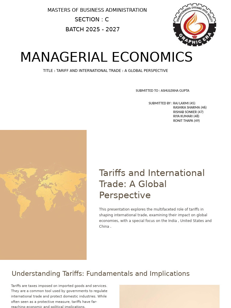 Tariffs and Global Trade Insights | PDF | Tariff | Free Trade