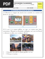 Prova de Geografia - 1º Ano - 3º Bim. - 2025