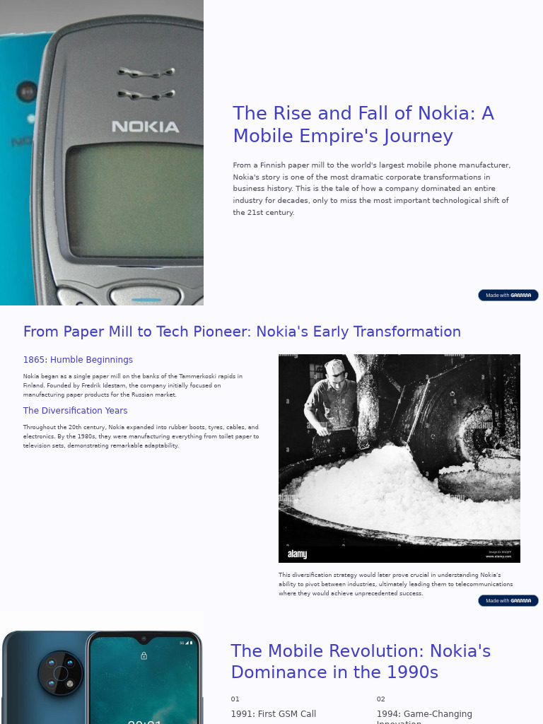 The Rise and Fall of Nokia's Empire | PDF | Nokia | Smartphone