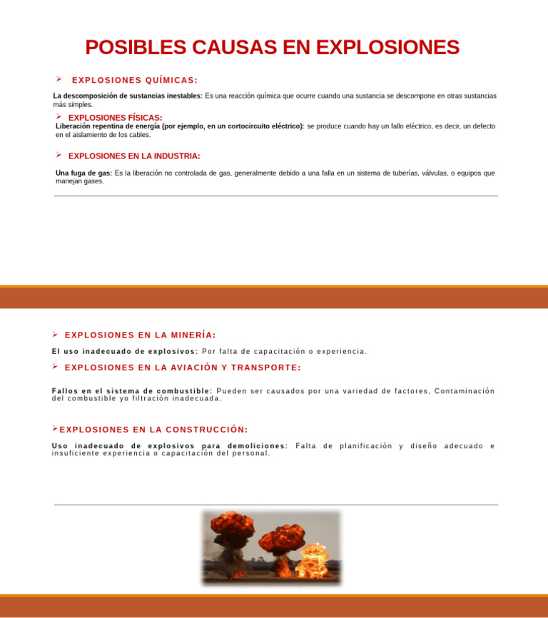 Causas de Explosiones | PDF