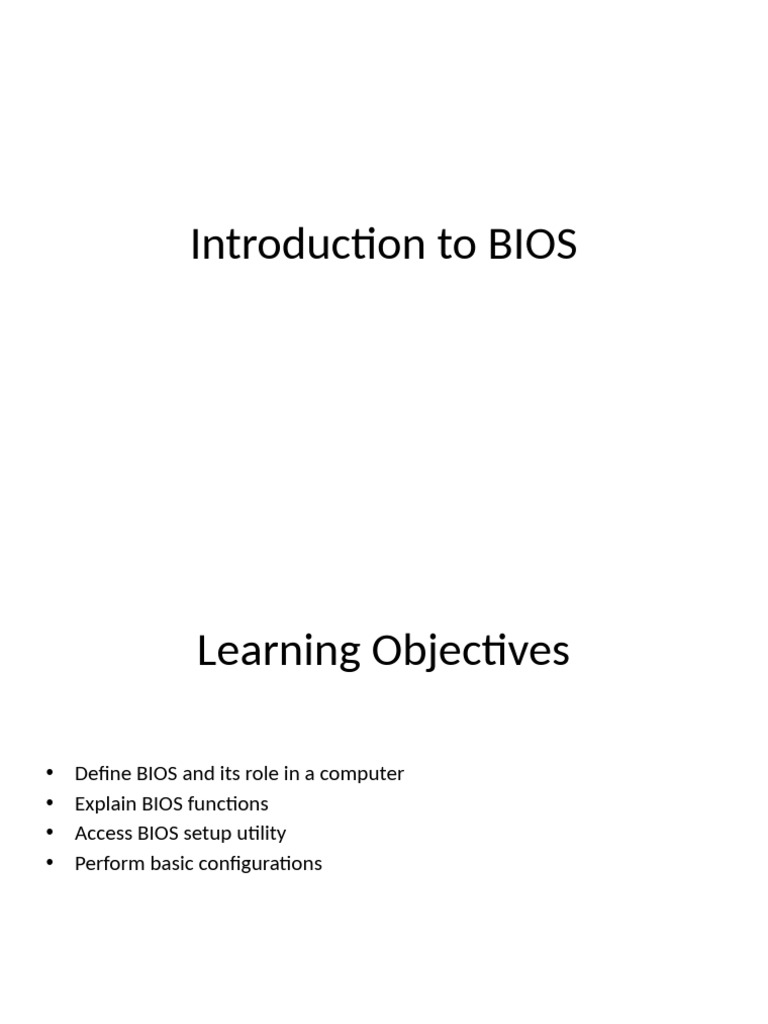 Understanding BIOS: Functions & Access Guide | PDF | Bios | Booting