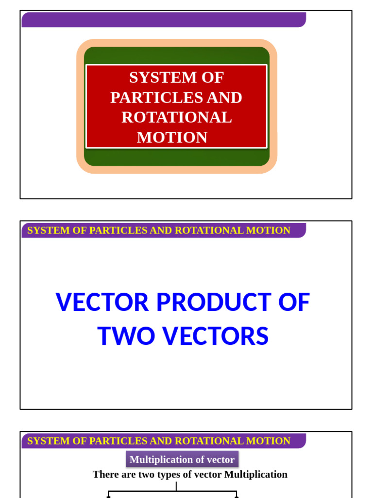 Vector Product and Cross Product Explained | PDF | Euclidean Vector ...