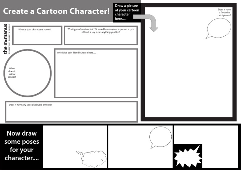 Create Your Own Cartoon Character Guide | PDF