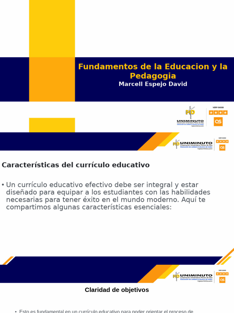 Fundamentos de la Pedagogía Educativa | PDF | Plan de estudios ...