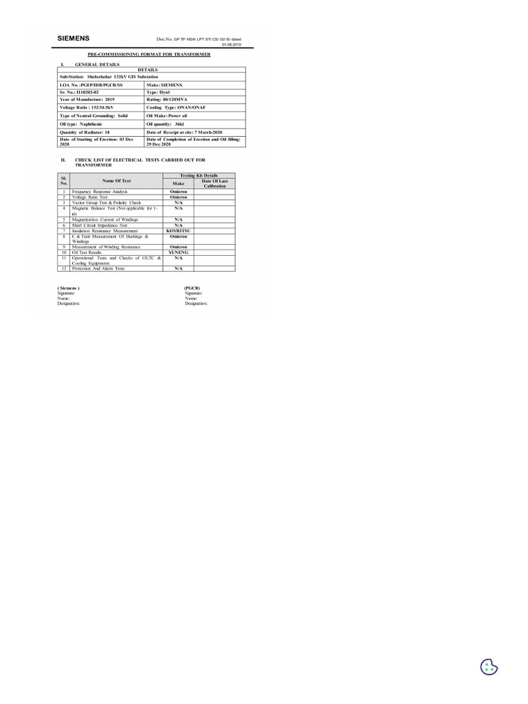 Directional Overcurrent Test Report | PDF
