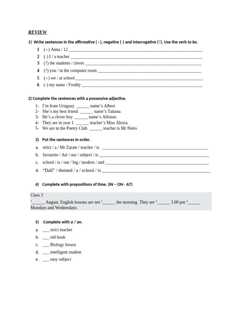 English Grammar Exercises for Students | PDF | Linguistics | Syntax