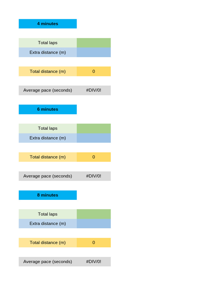 Running Laps and Pace Tracker | PDF