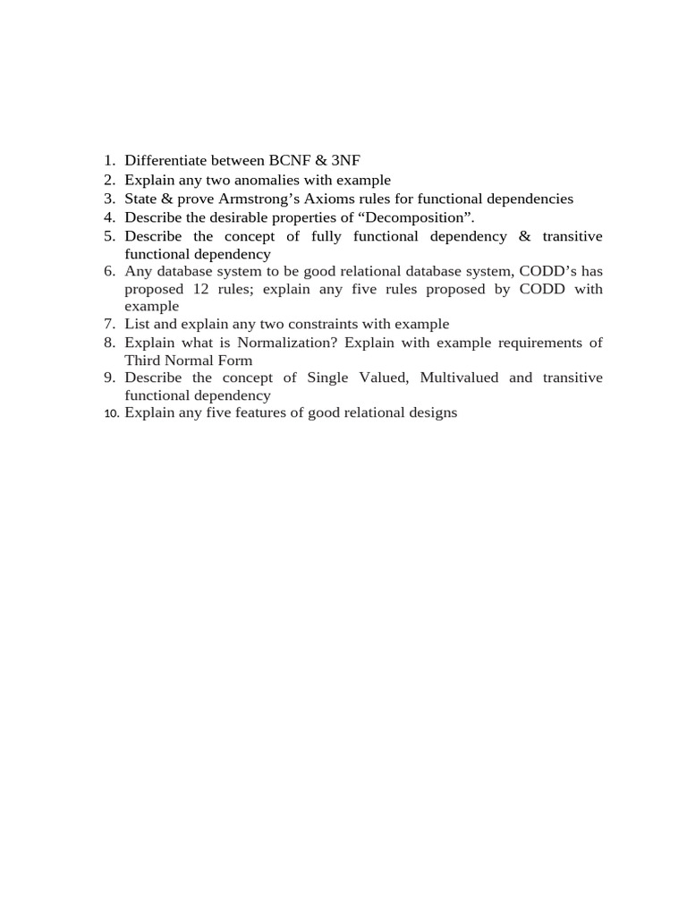 BCNF vs 3NF: Database Normalization Guide | PDF