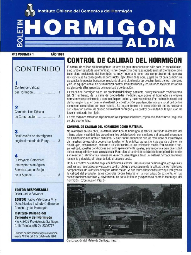 002 - 1991 Control de Calidad en El Hormigón | PDF