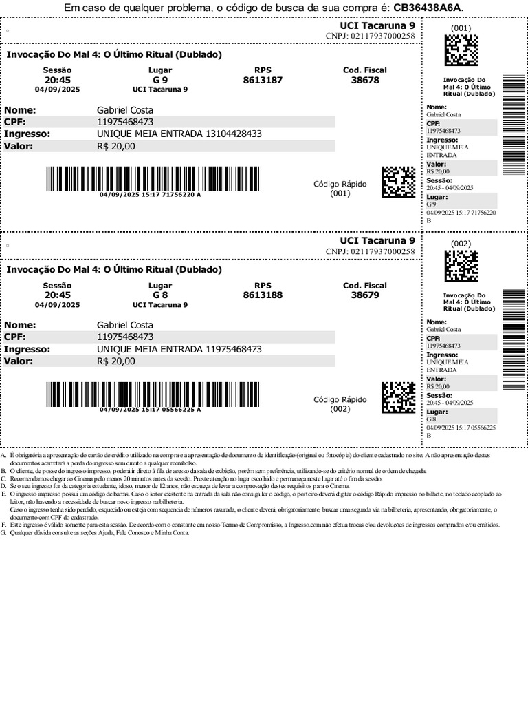 Tickets 68b9d790e62a269875c9e775 | PDF
