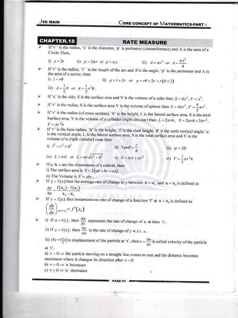 Concepts of Mathematics Part I | PDF | Area | Circle
