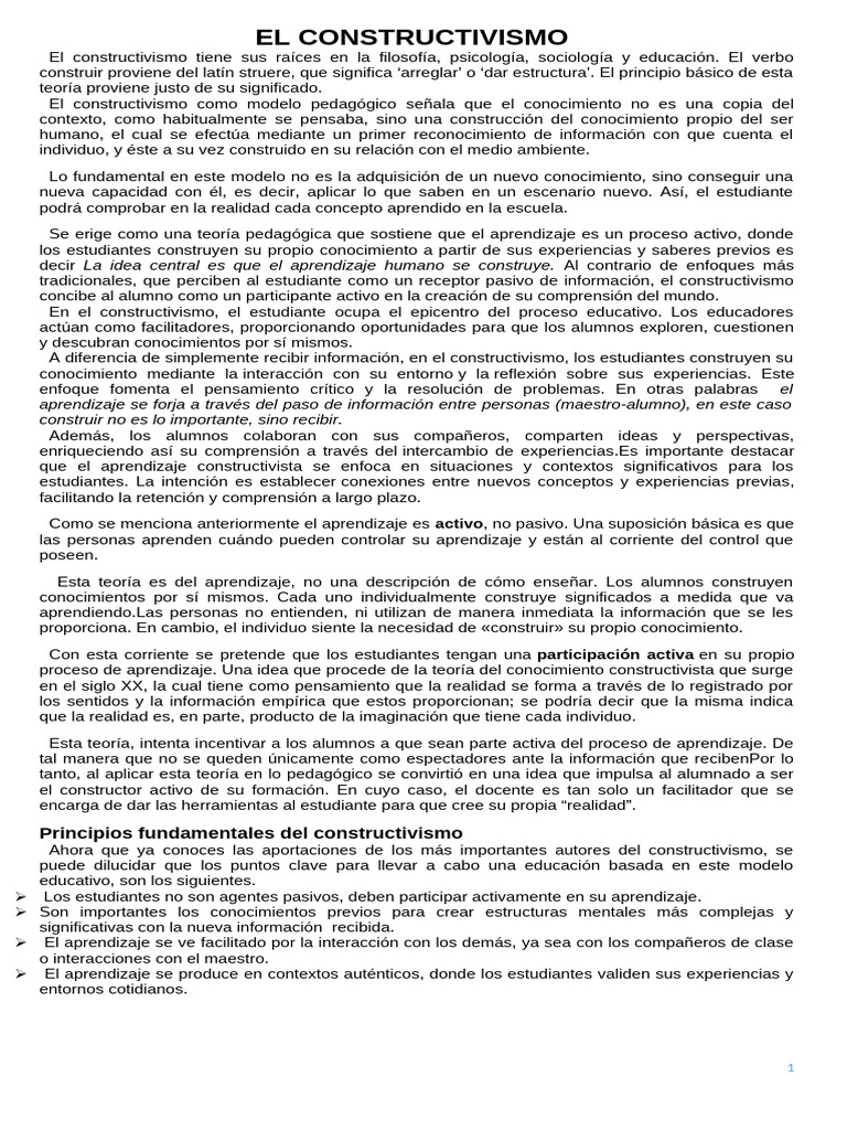 Exposiciones de Practica | PDF | Constructivismo (filosofía de la ...