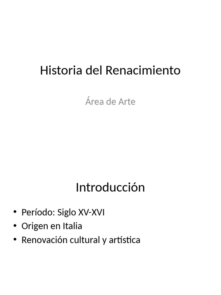 Historia Del Renacimiento | PDF
