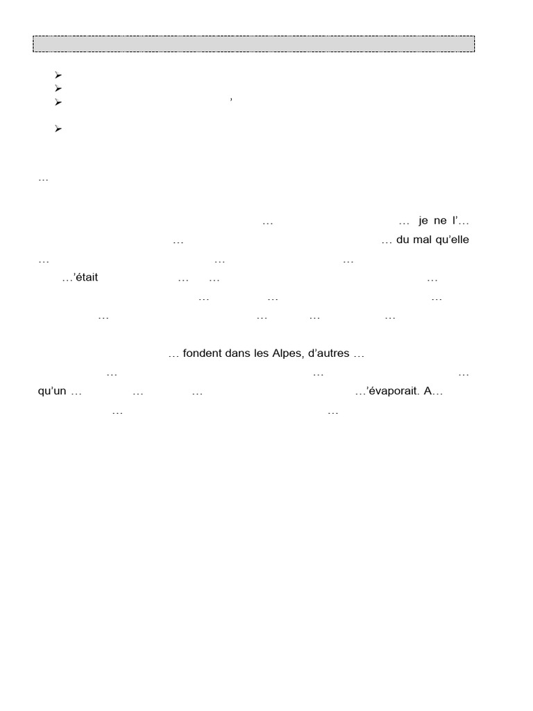 Dictée à trous sur la rivière | PDF