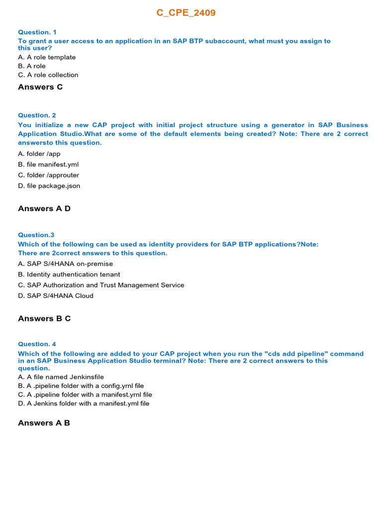 SAP BTP Application Development Guide | PDF | Json | Java Script