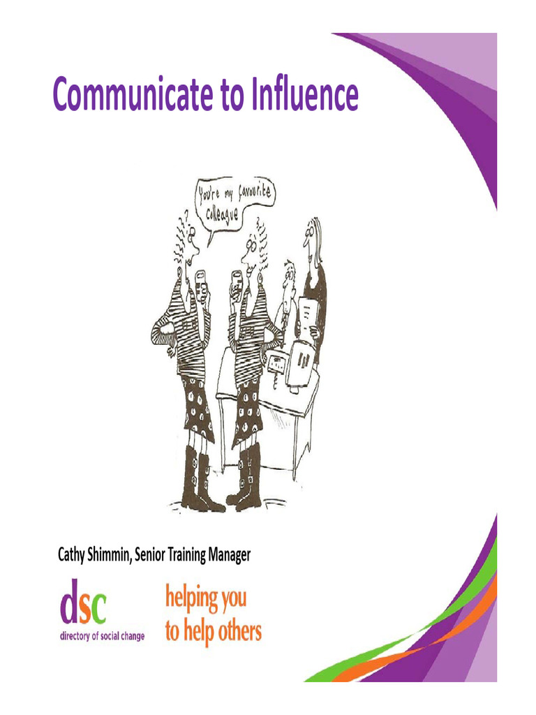 Communicate to Influence Strategies | PDF | Feeling | Body Language