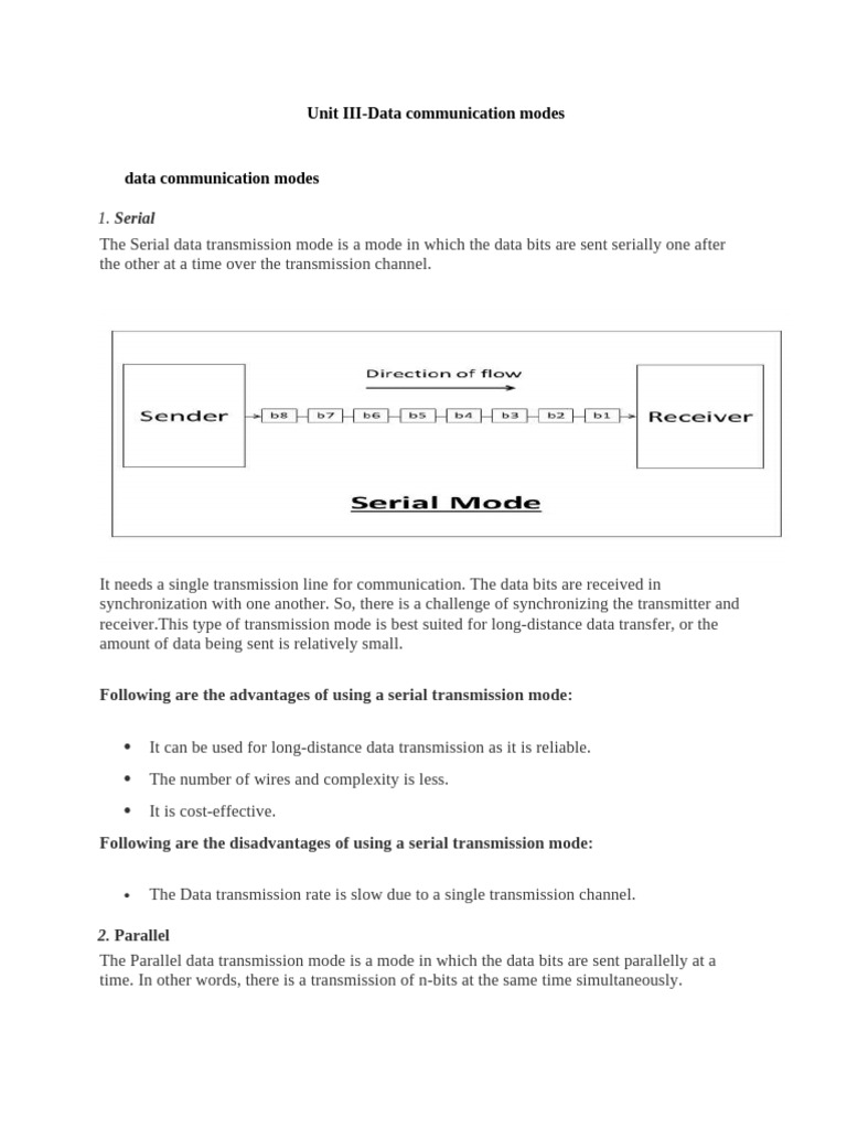Data Communication Modes Explained | PDF | Multiplexing | Duplex ...