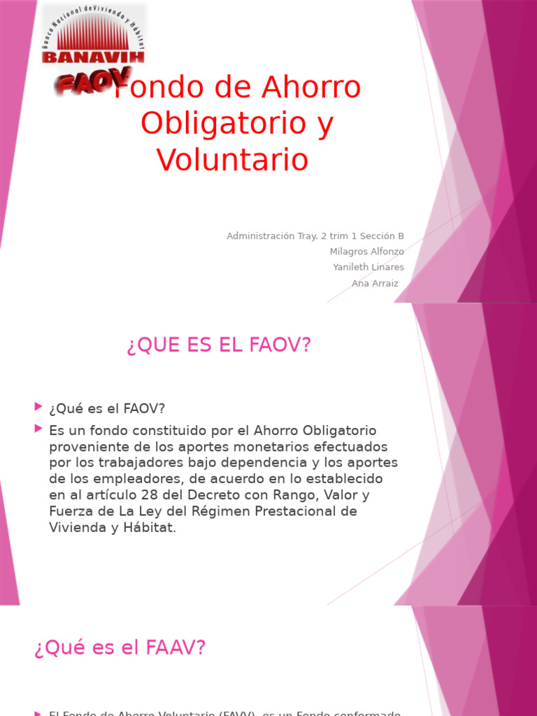 Guía del Fondo de Ahorro FAOV y FAAV | PDF | Transferencia bancaria ...