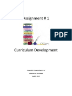 Assignment Number 1 Curriculum Development