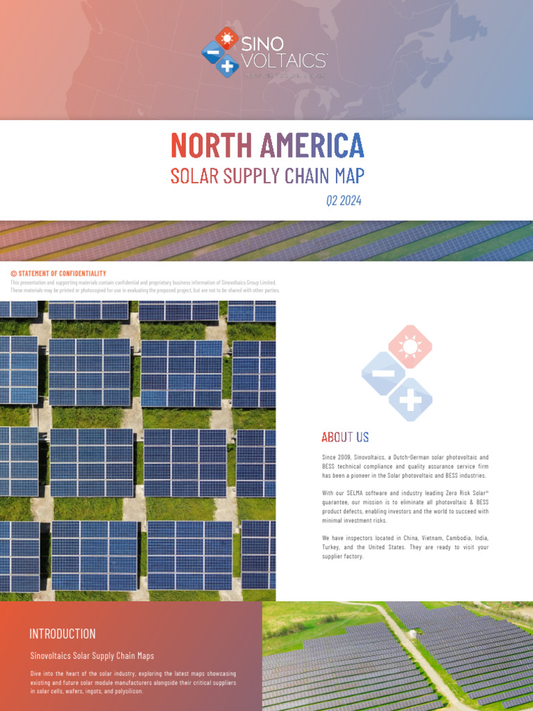 Sinovoltaics - Solar Supply Chain Map North America q2 2024 | PDF ...