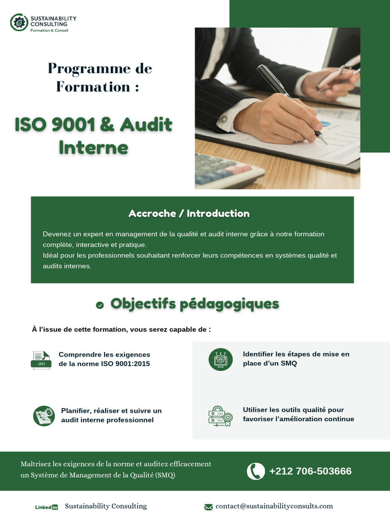 Formation ISO 9001 et Audit Interne | PDF | Management de la qualité ...