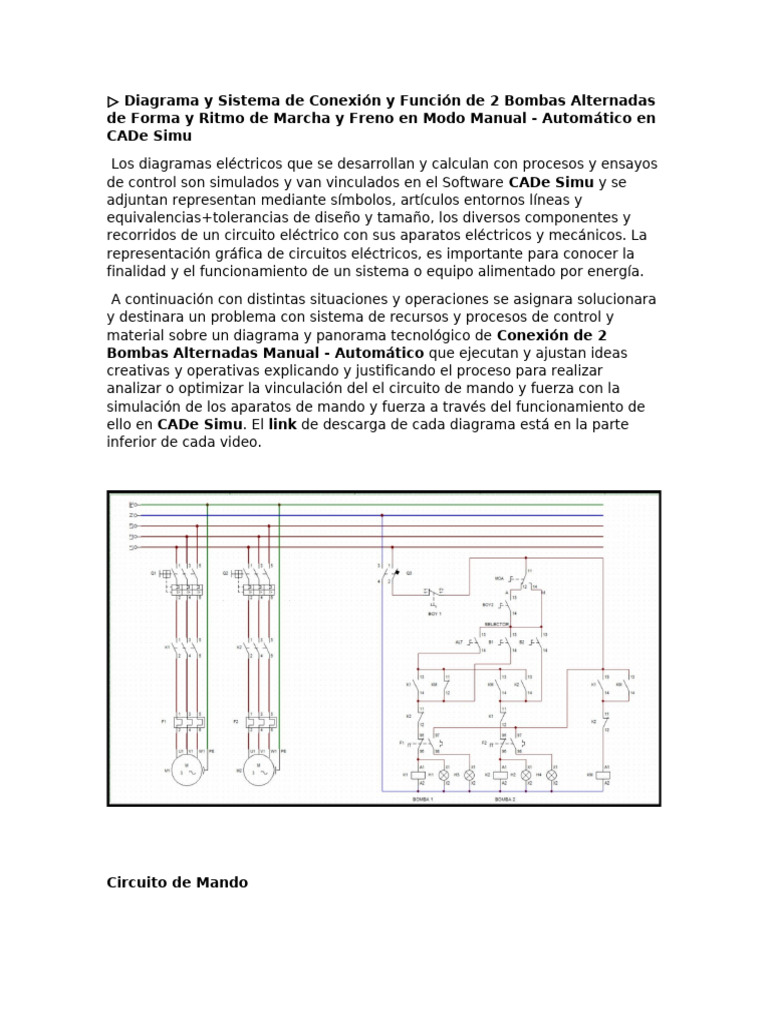conexi-n-de-bombas-alternadas-en-cade-simu-pdf-red-el-ctrica