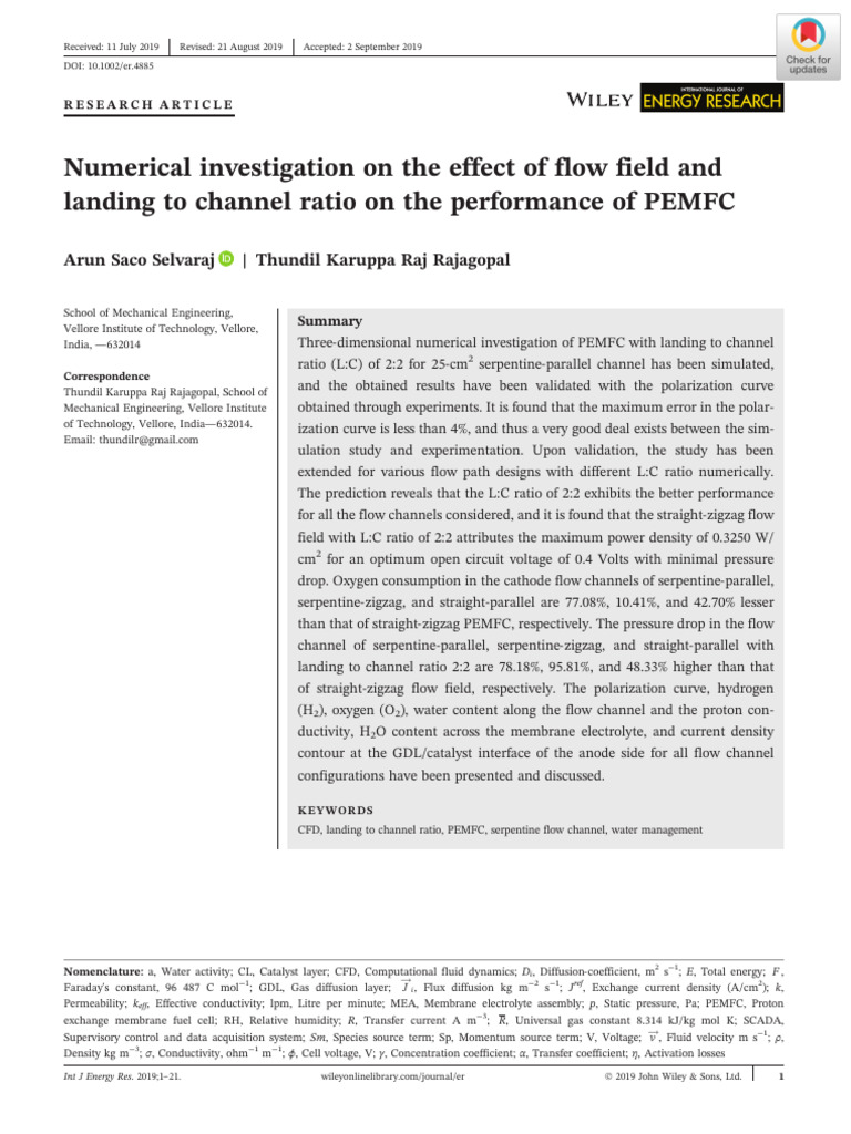Numerical Investigation On The Effect of Flow Field and Landing To ...