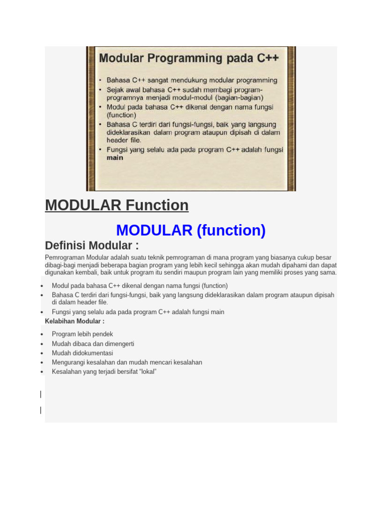 Teknik Pemrograman Modular C++ | PDF