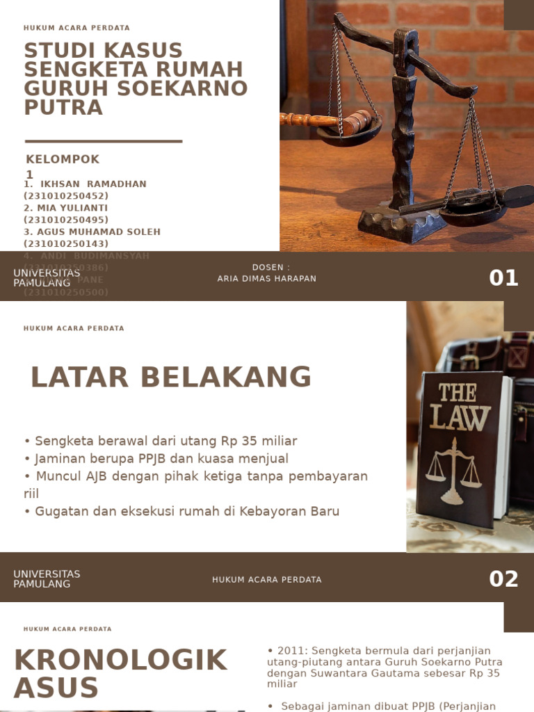 Studi Kasus Sengketa Rumah Guruh Soekarno Putra | PDF